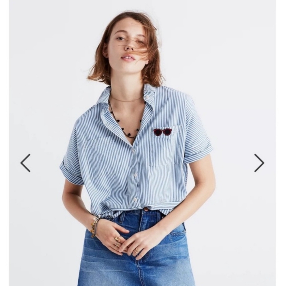 Madewell Courier stripe play shirt